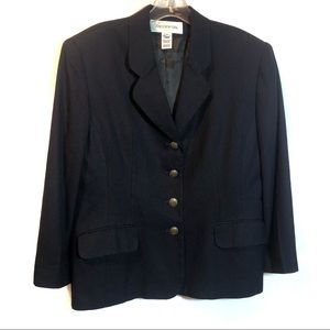 Jones NY navy blue classic 4 button blazer size 14